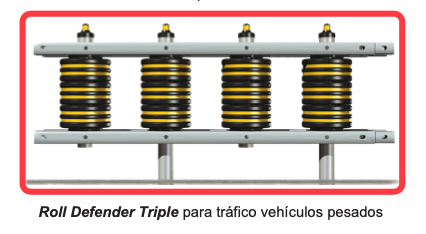El Roll Defender triple es la barrera ideal ante percances con vehículos pesados.