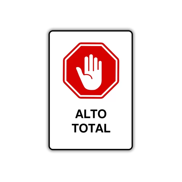 La señal Alto total ayuda a un mejor control del tráfico
