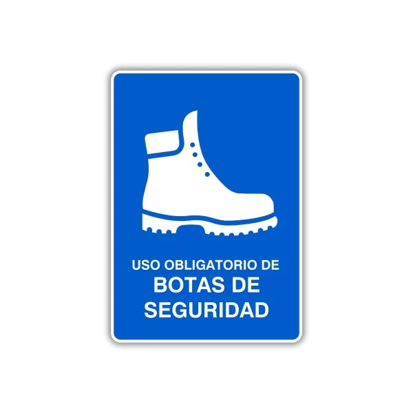 Cuida cada paso con la señal Obligatorio de zapatos de seguridad