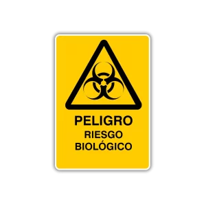 La señal Peligro riesgo biológico es esencial en entornos que representen posibles contagios