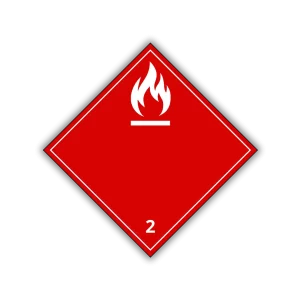 La etiqueta Material inflamable ayuda a prevenir posibles incendios