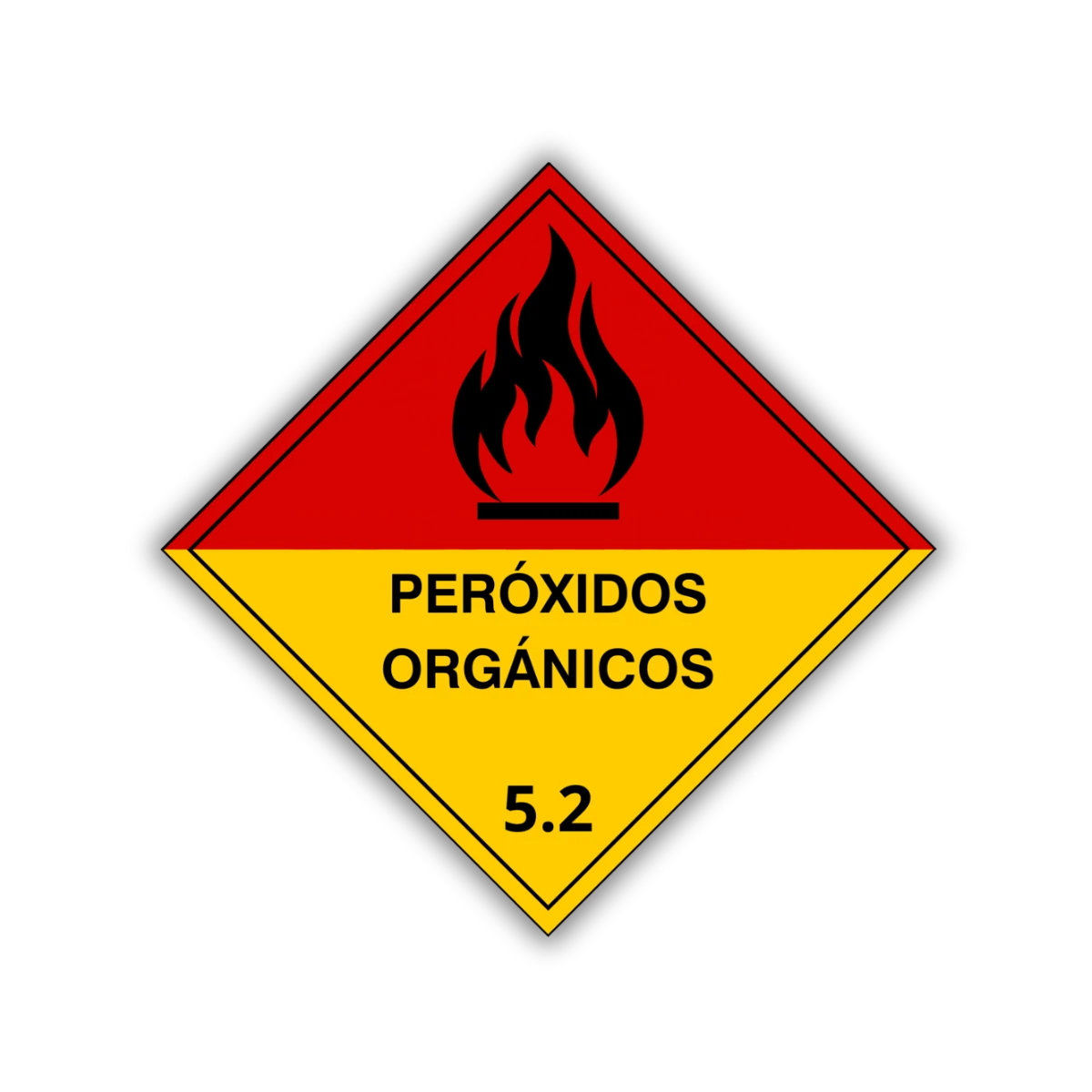 Le etiqueta peróxidos orgánicos ayuda a identificar el resguardo de materiales volátiles