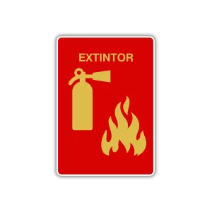Refuerza las señales de alerta con la doble iconografía de la señal Extintor flamas