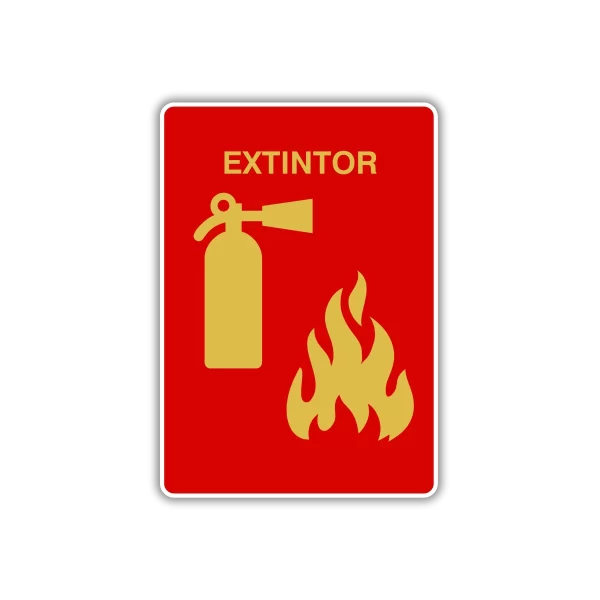 Refuerza las señales de alerta con la doble iconografía de la señal Extintor flamas
