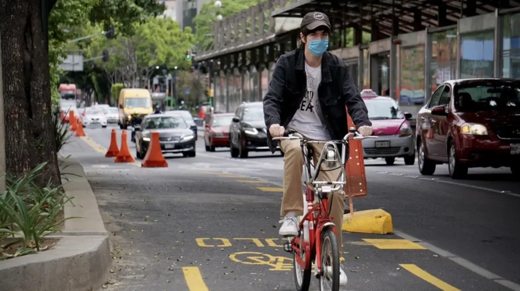 Cicloví­a emergente. Foto: SEMOVI