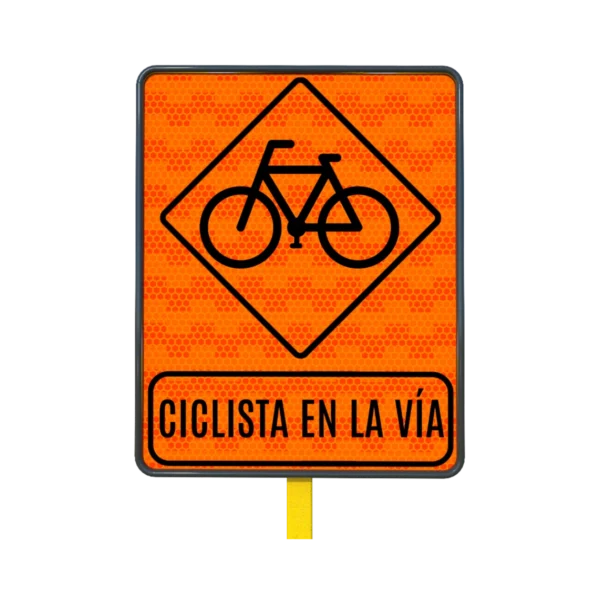 Ciclista en la Vía Señal de Tránsito - Imagen 2