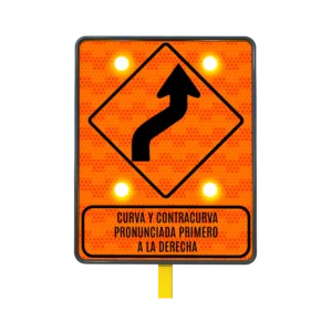 Señal de Tránsito Curva y Contracurva