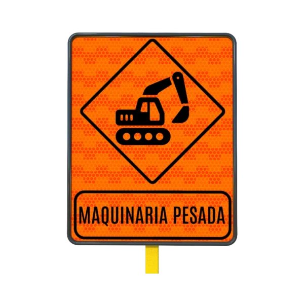 Señal Peligro Maquinaria Pesada en Movimiento​ 61x76 cm