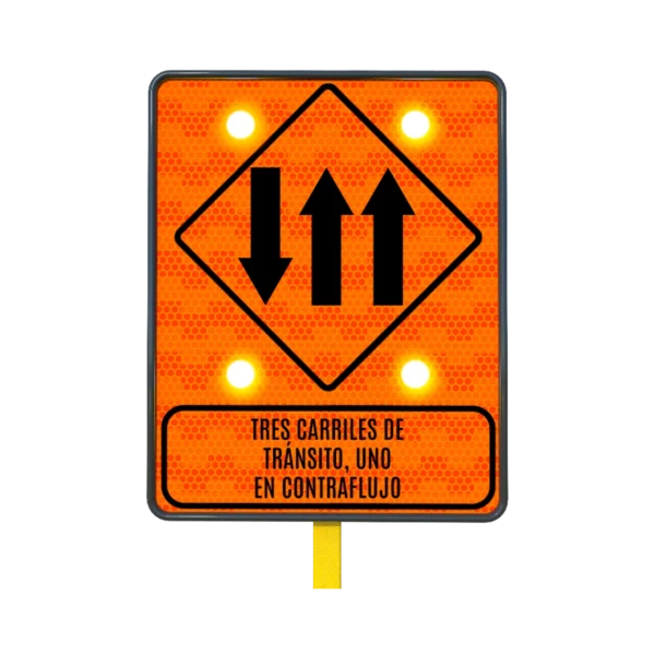 Tres Carriles Uno en Contraflujo