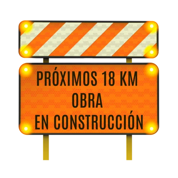 Señalamiento de Obra en Construcción Solar 122x30 y 122x61 cm