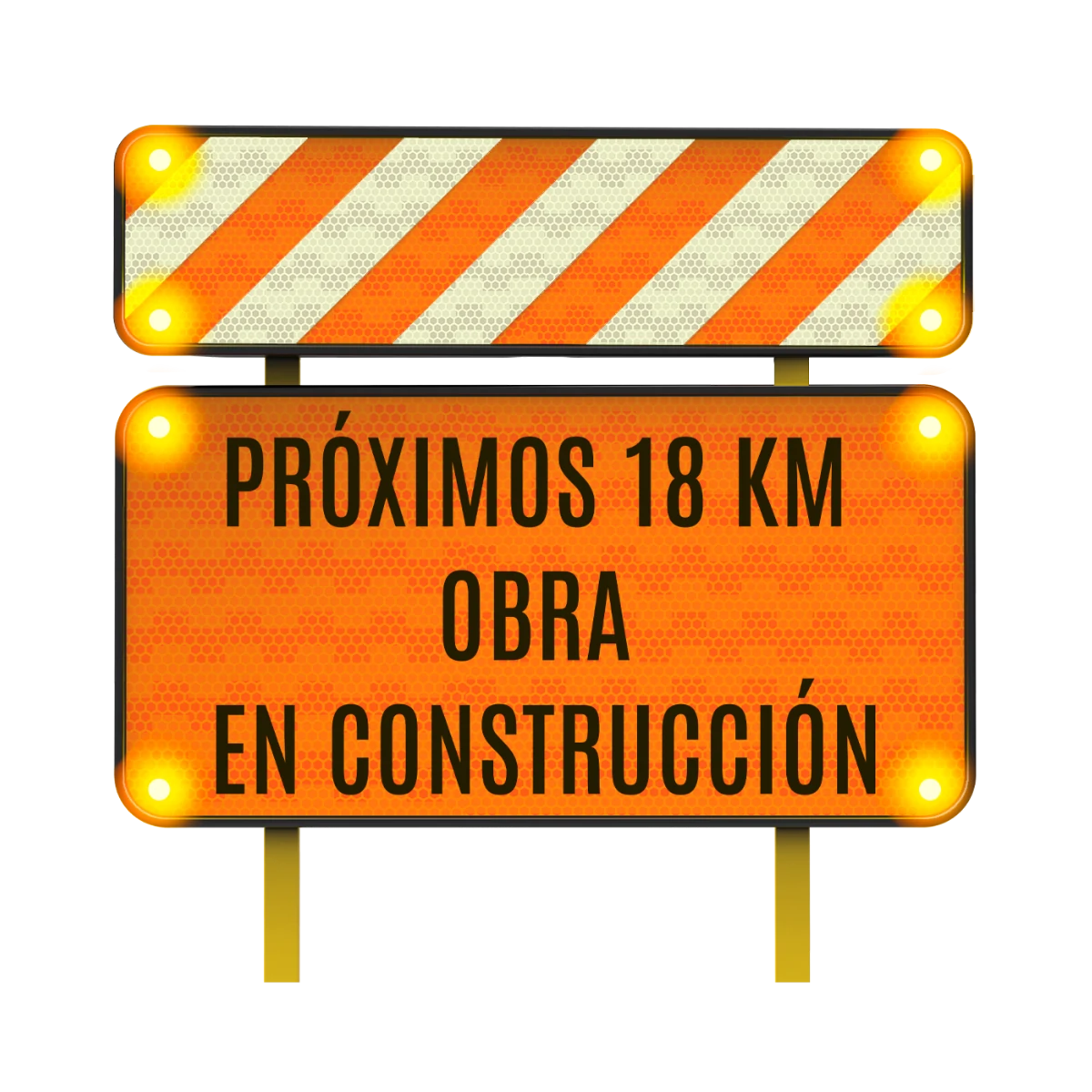 Señalamiento de Obra en Construcción Solar 122x30 y 122x61 cm