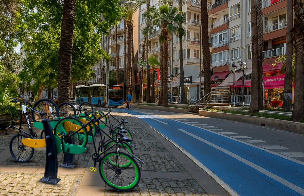 Estacionamiento de bicicletas llamado Biciestacionamiento modular.