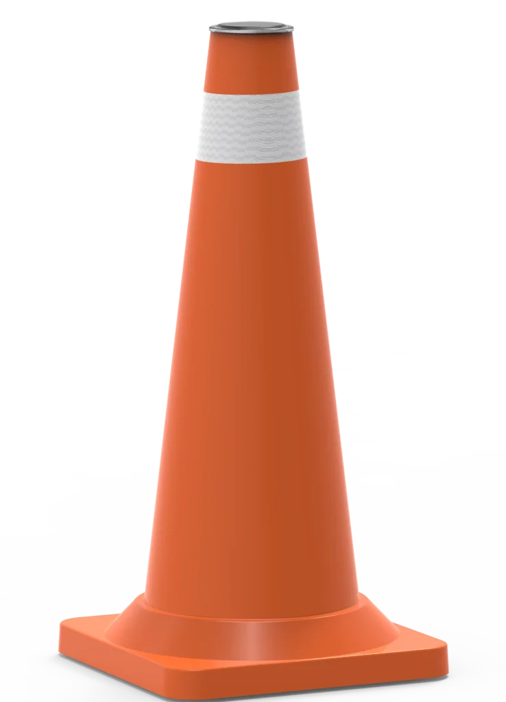 Cono de color naranja resistente 