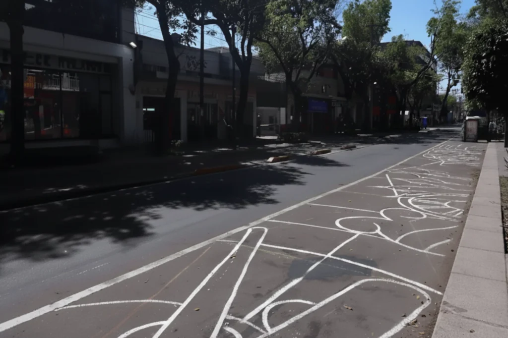 Las primeras líneas del mural simbolizan un cambio positivo en la movilidad urbana de Azcapotzalco, donde arte y seguridad se encuentran.