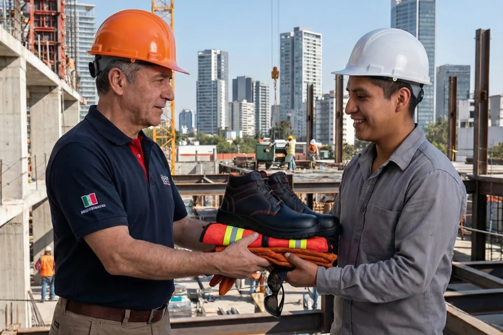 Supervisión del uso de equipo de protección personal según la nom 017 en obra en México