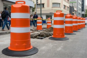 Trafitambo con base de llanta precio Medidas de un trafitambo SCT Venta de trafitambos en CDMX Norma NOM-086-SCT2-2023 Trafitambo precio unitario Diferencia entre cono vial y trafitambo Trafitambos con reflejante grado ingeniería Renta de trafitambos para obras viales