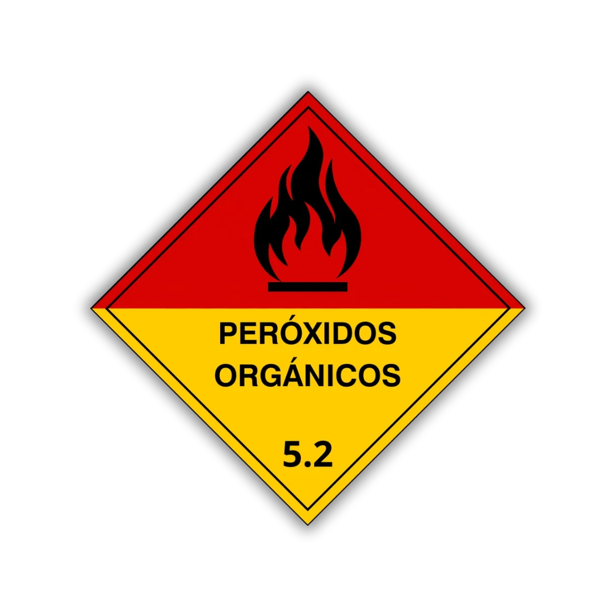 Le etiqueta peróxidos orgánicos ayuda a identificar el resguardo de materiales volátiles
