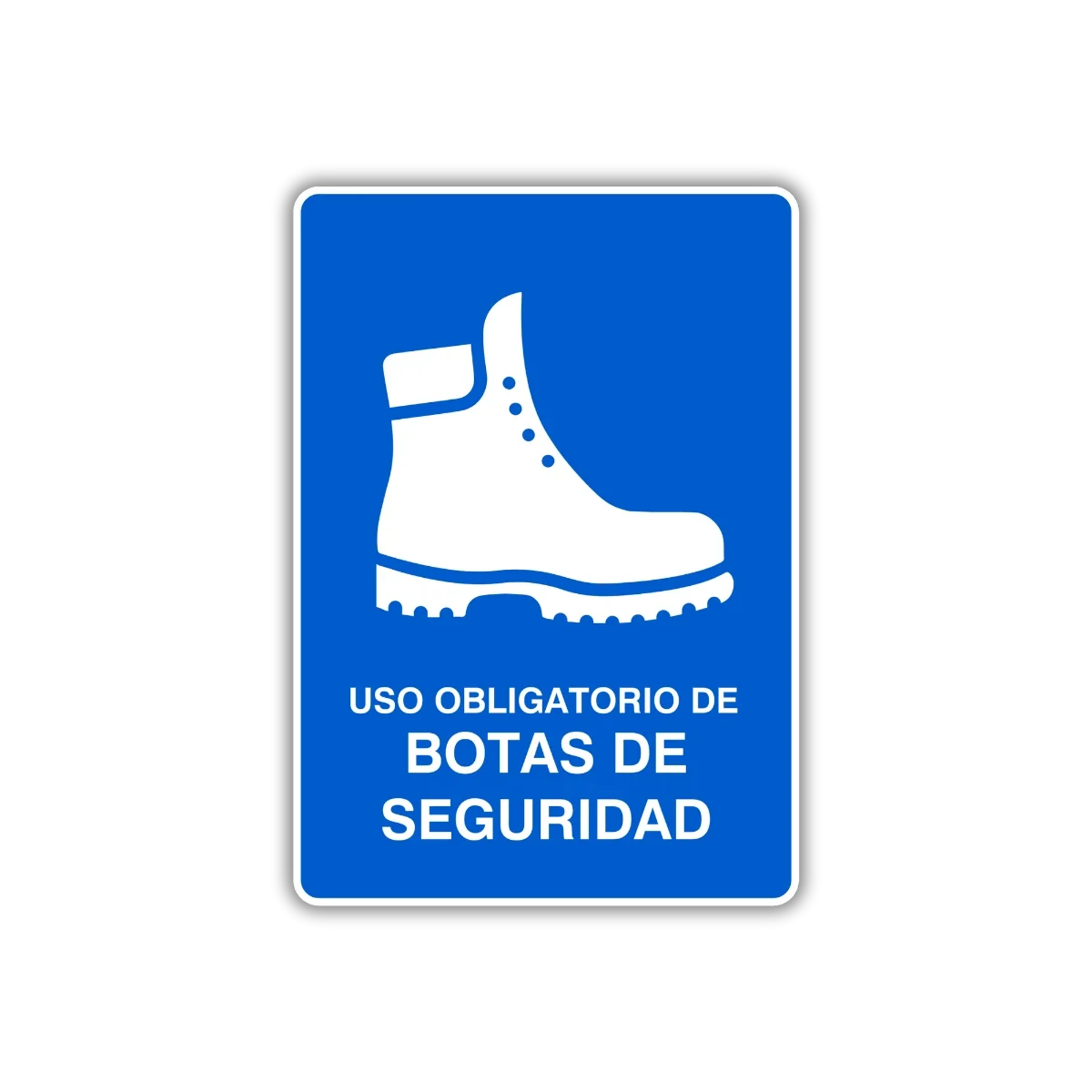 Cuida cada paso con la señal Obligatorio de zapatos de seguridad