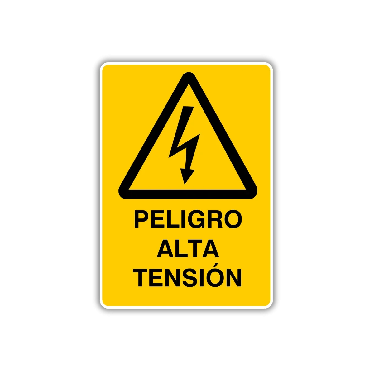 La señal Peligro alta tensión advierte sobre posibles riesgos eléctricos